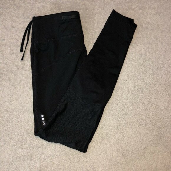 NIKE Dri-Fit Womens Black Running Pants Leggings Reflective Bars Sz Small - Picture 2 of 10